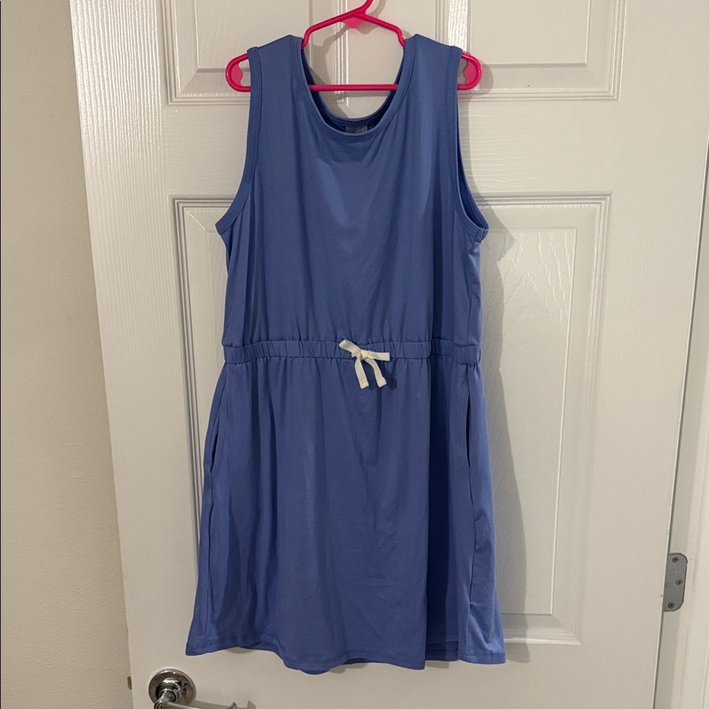 ZeroXposur Blue Casual Kids Dress with Bow